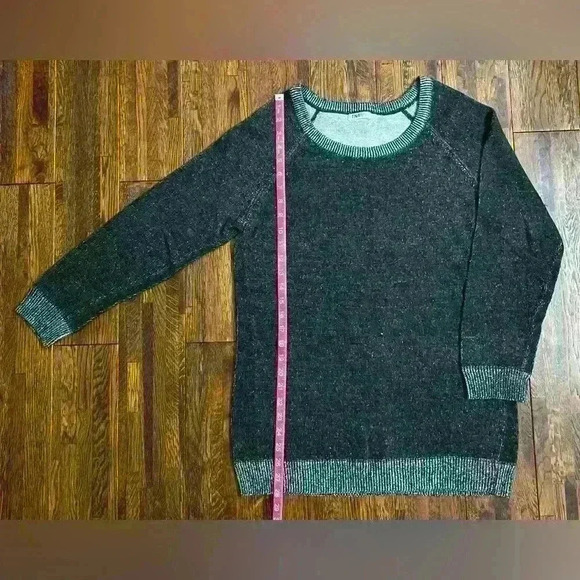 ARITZIA TNA Angora Cashmere Blend Sweater in Dark Grey with Marled Gray Cuffs - Picture 5 of 10